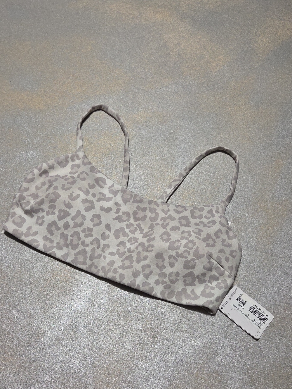 lululemon athletica Light Gray Leopard-Print Bralette